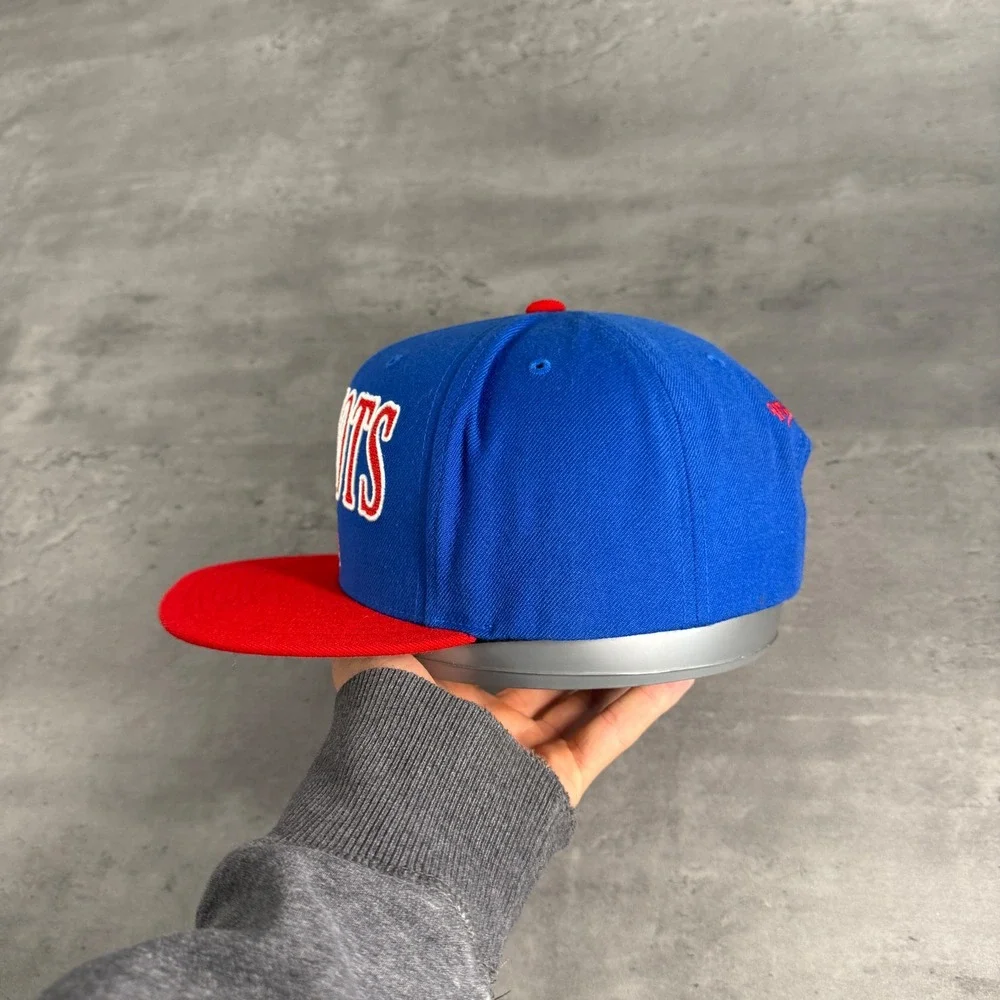 Mitchell & Ness New‎ England Patriots Snapback Hat Blue Red Shadow Laser Wool